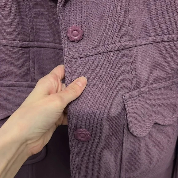 RARE! Never Worn! Gorgeous “Bebe” Vintage Purple Jacket/Coat! Size 8 runs small!